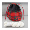 POCHON MOTIF TARTAN ROUGE